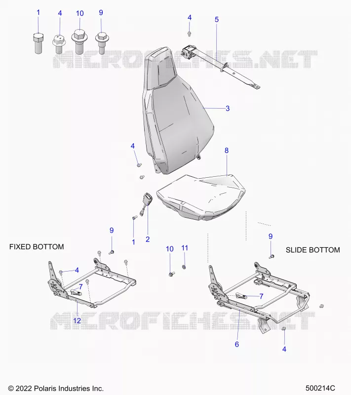 ASIENTO (PASSENGER) AND SEAT BELT MOUNTING