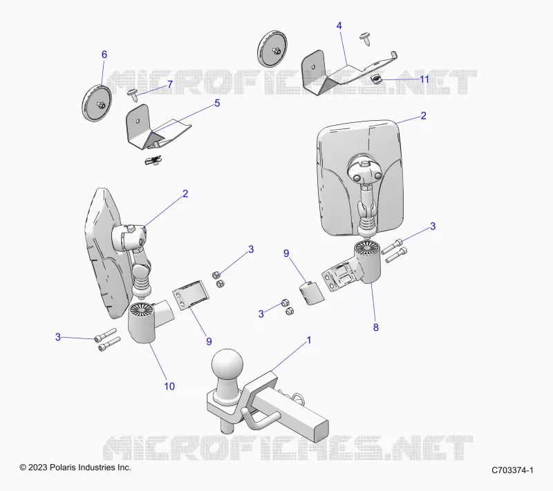 ESPEJOS, TRACTOR COMPONENTS- Z24NES99CM/FM (C703374)