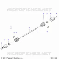 DRIVE TRAIN, TRANSMISION DELANTERA SHAFT
