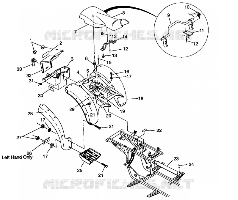 TRASERO CABINA Y ASIENTO Sportsman 4x4 W968040 (4935943594A006)