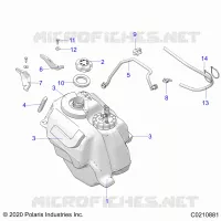 SISTEMA DE COMBUSTIBLE, FUEL TANK ASM.