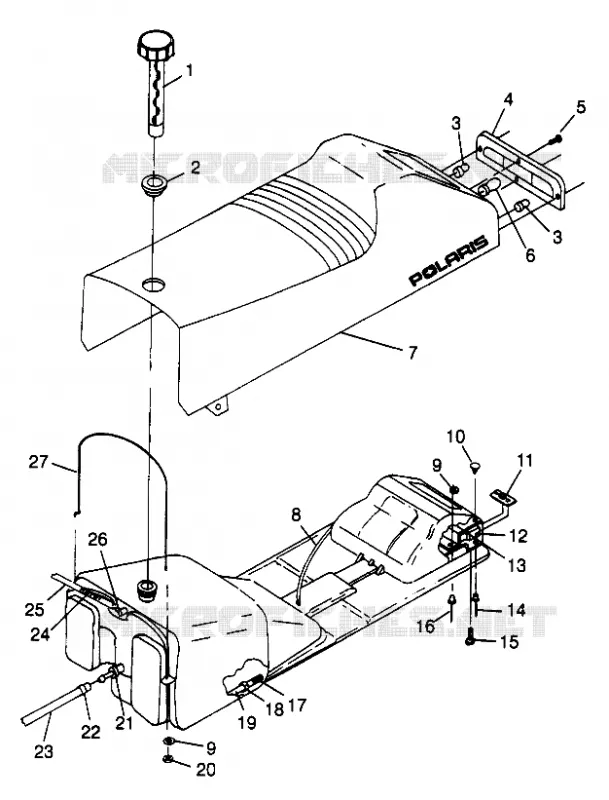 ASIENTO Y TANQUE DE GAS Trail RMK 0970961 (4938333833A006)