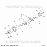 SUSPENSION TRASERA HUBS, CARRIER AND BRAKE DISC- A21SJS57CX (C102247-8)