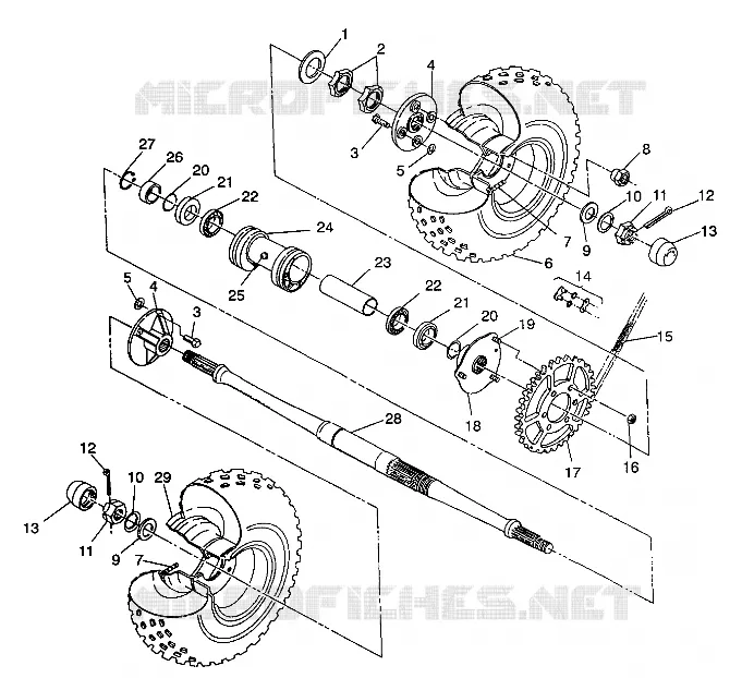 TRASERO conjunto de accionamiento RUEDA 4X4 350L W938139 (4924052405030A)