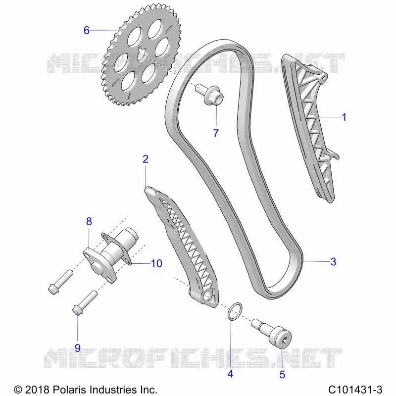 LA CADENA DE LEVAS AND TENSIONER