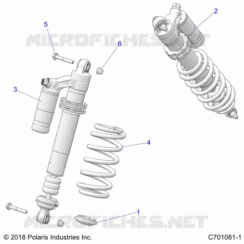 SUSPENSION, REAR MONTAJE DE DESCARGA