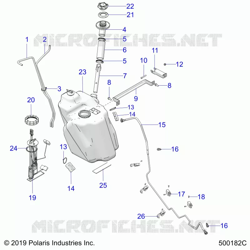 SISTEMA DE COMBUSTIBLE, FUEL TANK ASM.