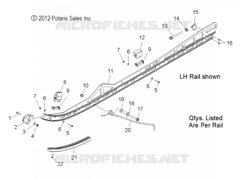 SUSPENSION, montaje en carril, (LE 155 Inch)