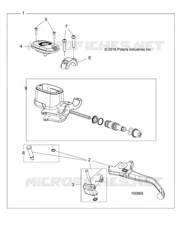 BRAKES, FRONT BRAKE LEVER AND CILINDRO MAESTRO