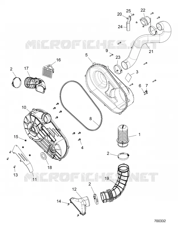 DRIVE TRAIN, TAPA DEL EMBRAGUE AND DUCTING
