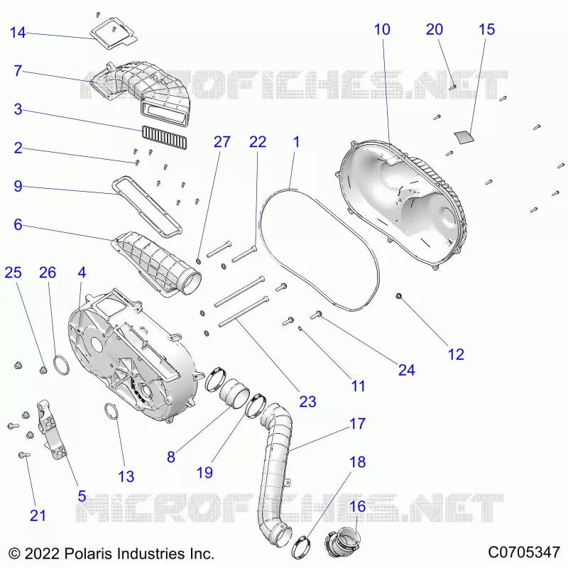TREN, CLUTCH COVER AND DUCTING