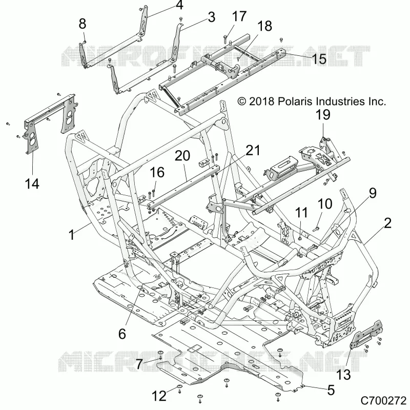 CHASSIS, MARCO PRINCIPAL AND SKID PLATES