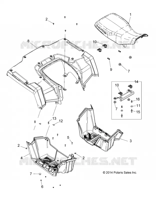 TRASERO CAB, ASIENTO and para pies