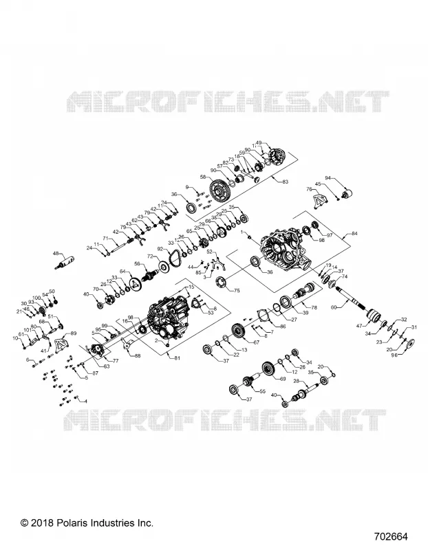 DRIVE TRAIN, PRINCIPAL GEARCASE
