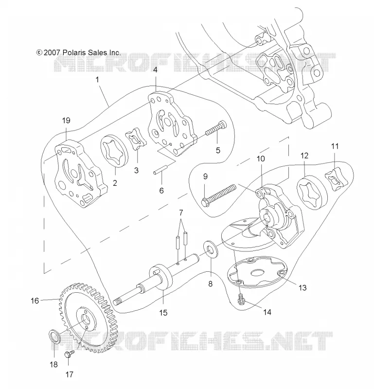 MOTOR, OIL SYSTEM and BOMBA DE ACEITE