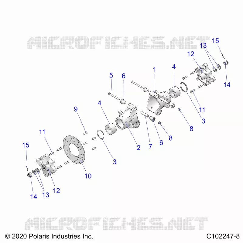 SUSPENSION TRASERA HUBS, CARRIER AND BRAKE DISC