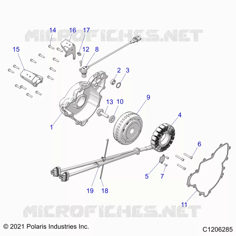 ENGINE, STATOR AND FLYRUEDA