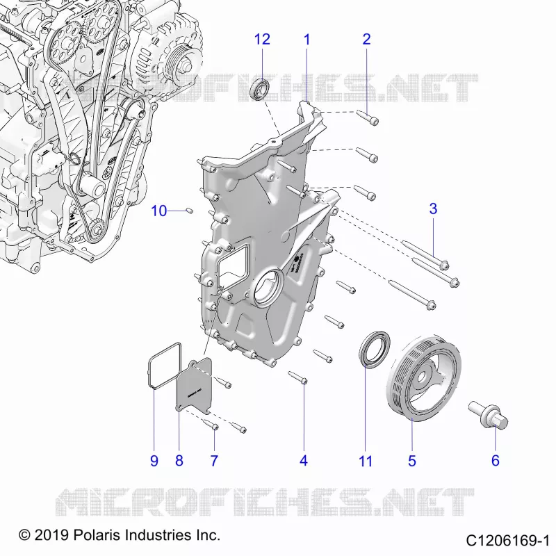 MOTOR, FRONT COVER ASSEMBLY