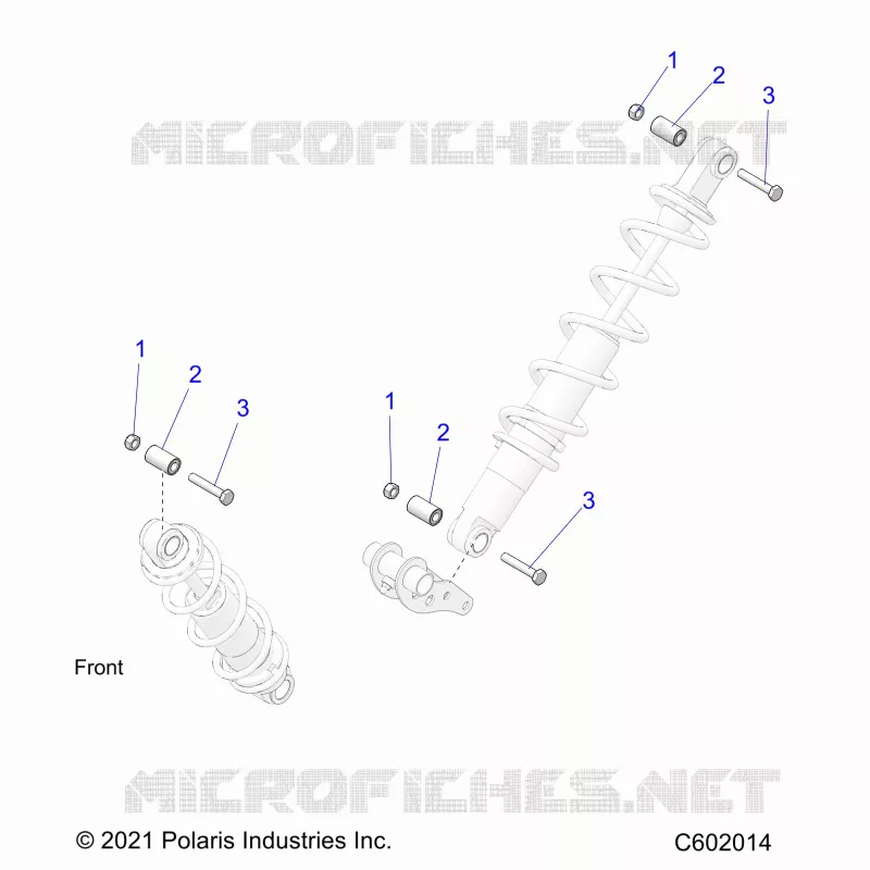 SUSPENSION, MONTAJE DE DESCARGA, REAR SUSP.