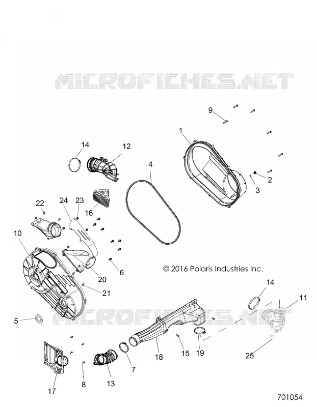 DRIVE TRAIN, TAPA DEL EMBRAGUE AND DUCTING