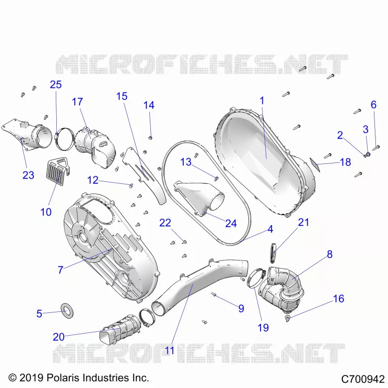 TREN, CLUTCH COVER AND DUCTING