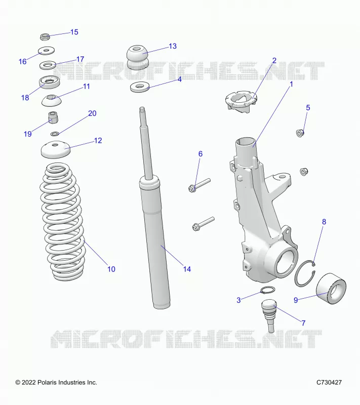 SUSPENSION, PUNTAL DELANTERO