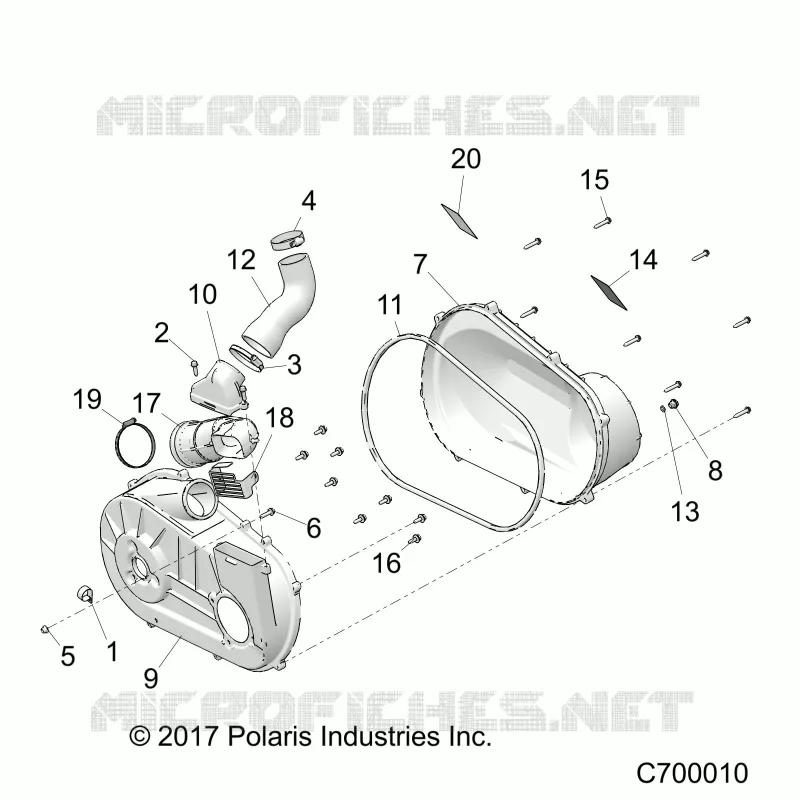 DRIVE TRAIN, TAPA DEL EMBRAGUE AND DUCTING