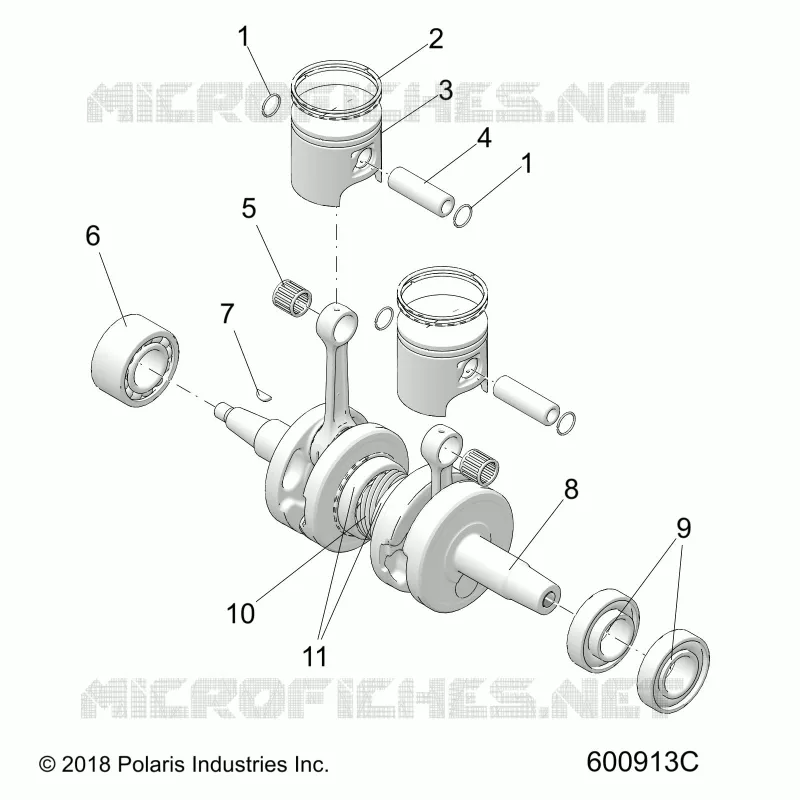 MOTOR, PISTON AND CRANKSHAFT