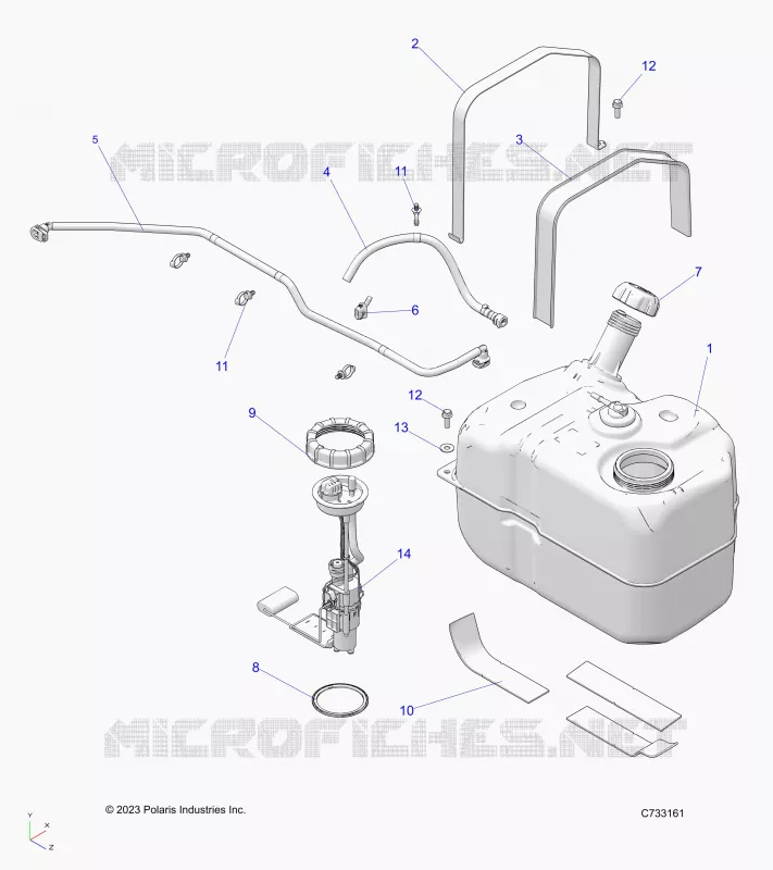 SISTEMA DE COMBUSTIBLES, FUEL TANK ASM.