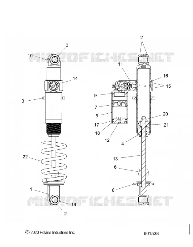 SUSPENSION, SHOCK TRASERO TRACK