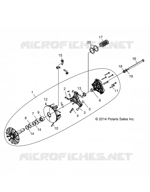 TREN, PRIMARY CLUTCH -Z18VAS87CM (49RGRCLUTCHDRV1323181)