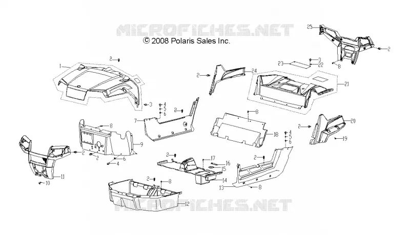 CAPUCHA, PARACHOQUESS, PANELS, FLOOR AND RACK