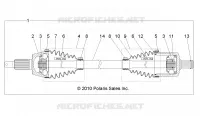 DRIVE TRAIN, TRANSMISION DELANTERA SHAFT