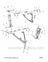 SUSPENSION, CONTROL ARMS, CHOQUE MNTG, AND SPINDLE