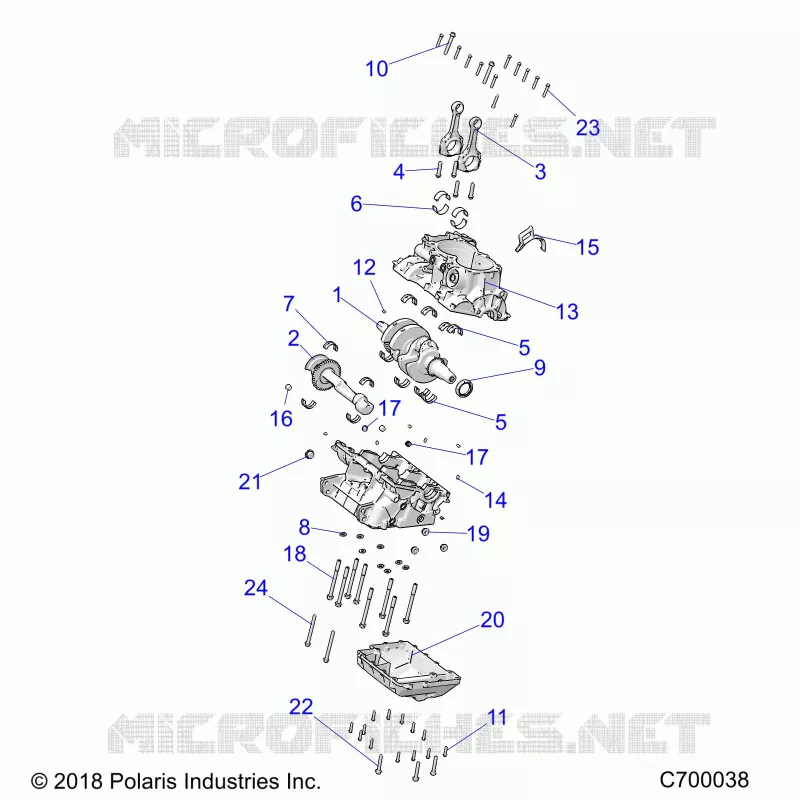 ENGINE, CRANKCASE AND CIGUEÑAL