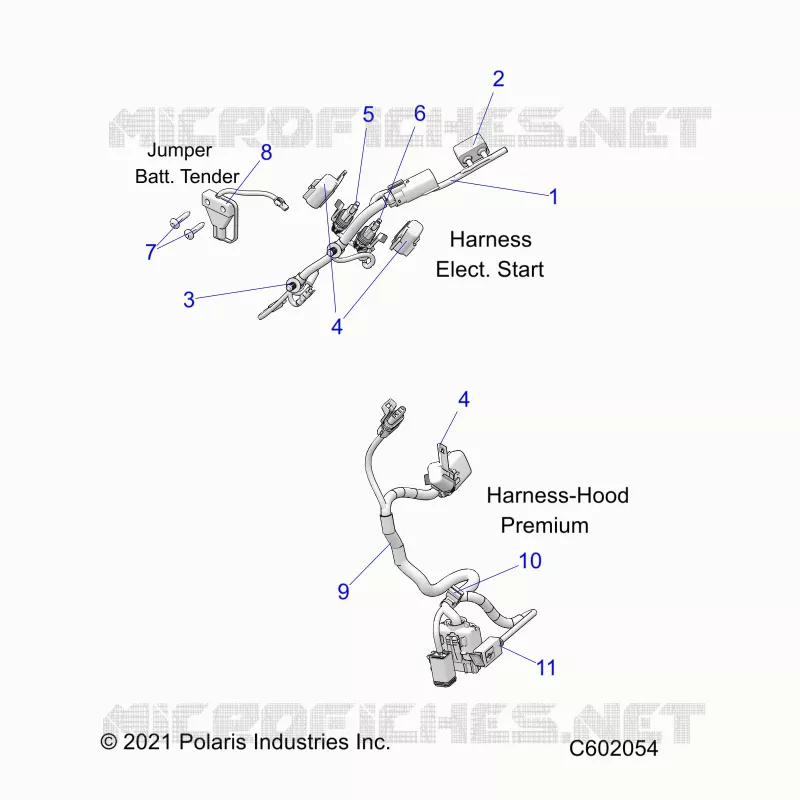 ELECTRICA, WIRE HARNESS, HOOD, ELEC. START