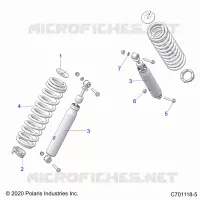 SUSPENSION, REAR MONTAJE DE DESCARGA