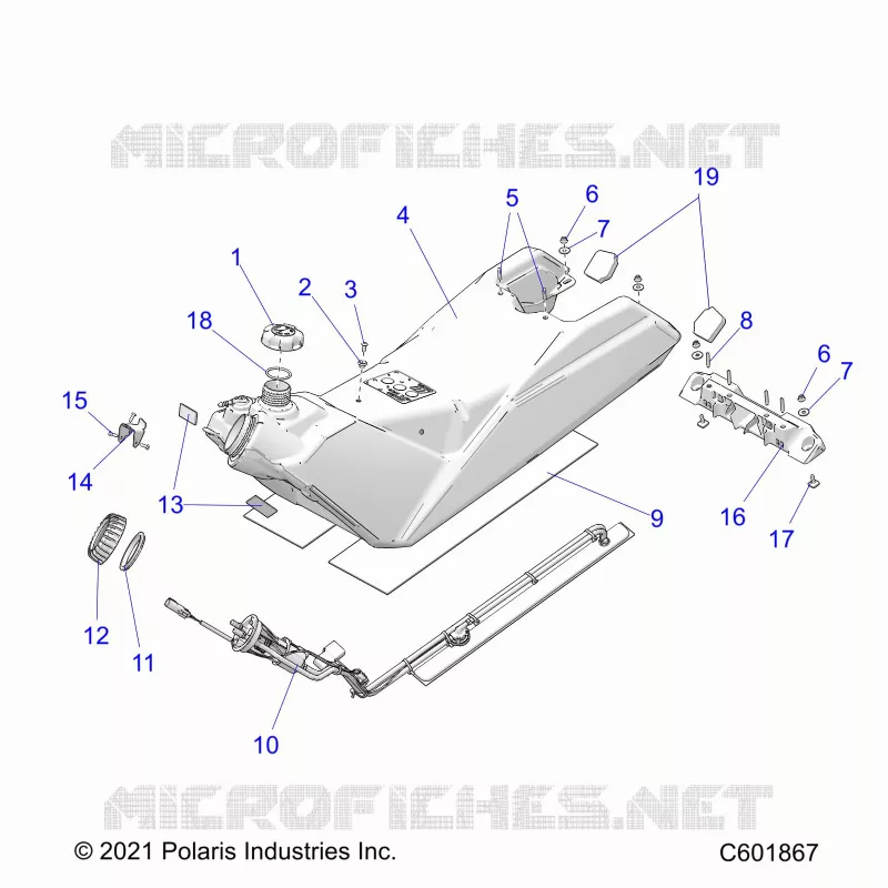 SISTEMA DE COMBUSTIBLE, FUEL TANK ASM.