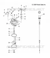 MOTOR, CARBURADOR AND CHOKE CABLE
