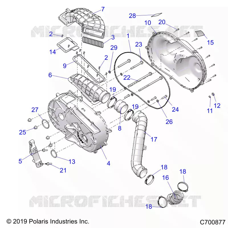 TREN, CLUTCH COVER AND DUCTING