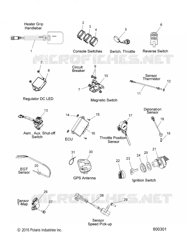 INTERRUPTORES, SENSORES AND COMPONENTS
