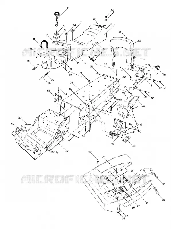 CHASIS AND ASIENTO Supertrak Updated 10/88 (4915871587001A)