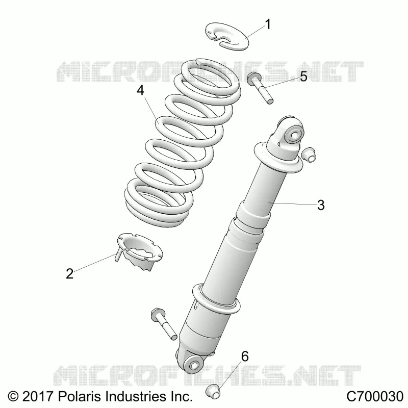 SUSPENSION, REAR MONTAJE DE DESCARGA