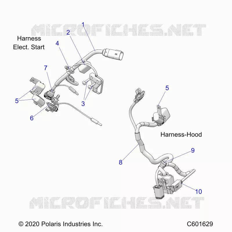 ELECTRICA, WIRE HARNESS, HOOD, ELEC. START