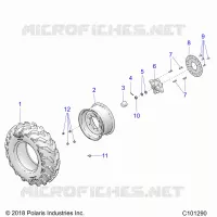 RUEDAS, FRONT TIRE AND BRAKE DISC -A19SDA57R1/SDE57R1 (C101290)