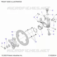 SUSPENSIÃ“N DELANTERA HUB, KNUCKLE AND BRAKE DISC