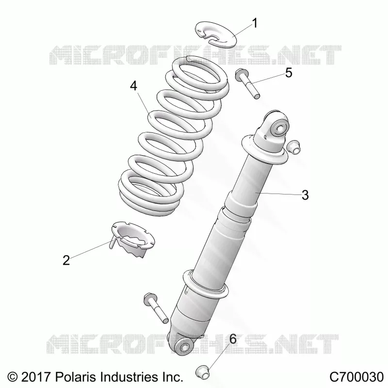 SUSPENSION, REAR MONTAJE DE DESCARGA