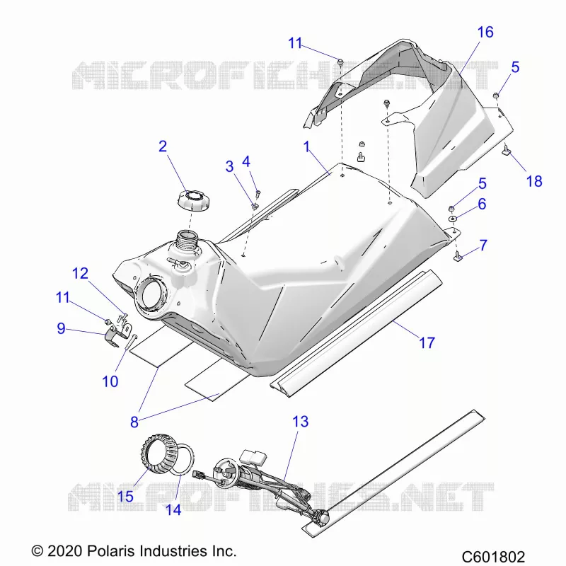 SISTEMA DE COMBUSTIBLE, FUEL TANK ASM.