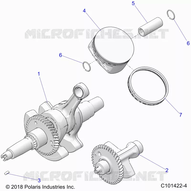 ENGINE, CIGUEÑAL, PISTON AND BALANCE SHAFT