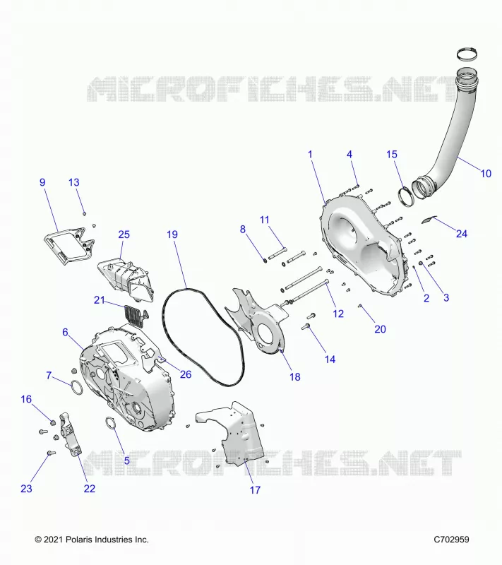 TREN, CLUTCH COVER AND DUCTING